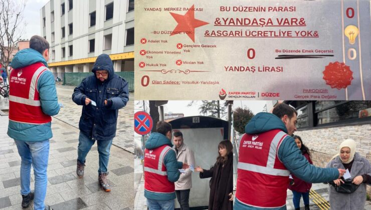 Zafer Partisi Düzce İl Gençlik Kolları’ndan Asgari Ücrete Tepki