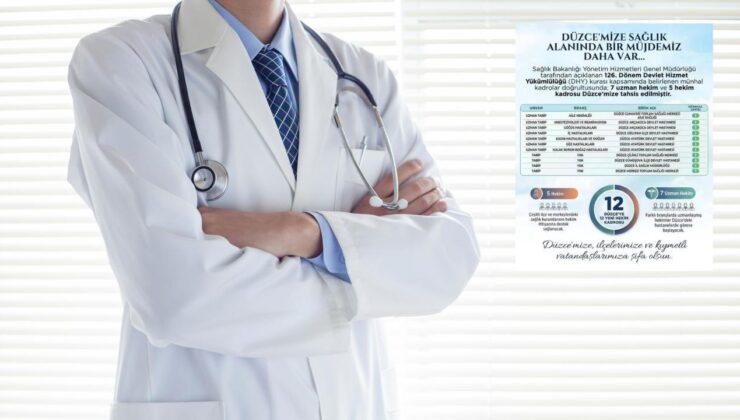 Düzce’ye 12 Yeni Hekim Kadrosu Tahsis Edildi