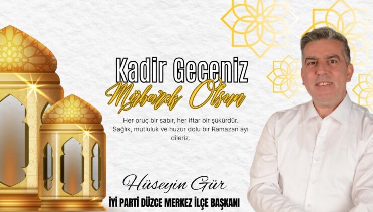 HÜSEYİN GÜR KADİR GECESİ REKLAM İLANI