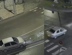 Refüje Çarptı Tabelayı Devirdi, Yoluna Devam Etti